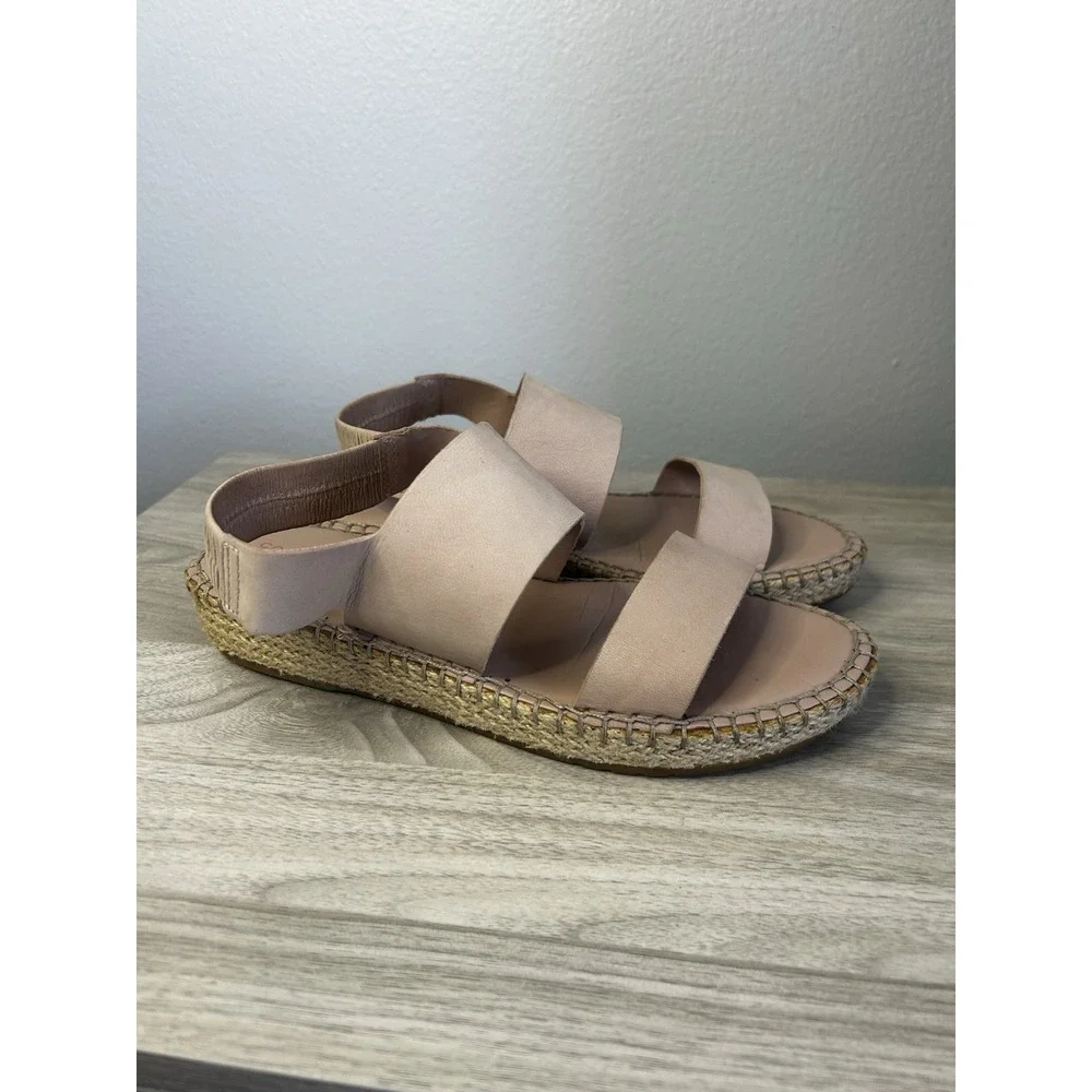 Cole Haan Grand OS Womens 7.5 B Blush Pink Leather Espadrille Sandals‎ W14654